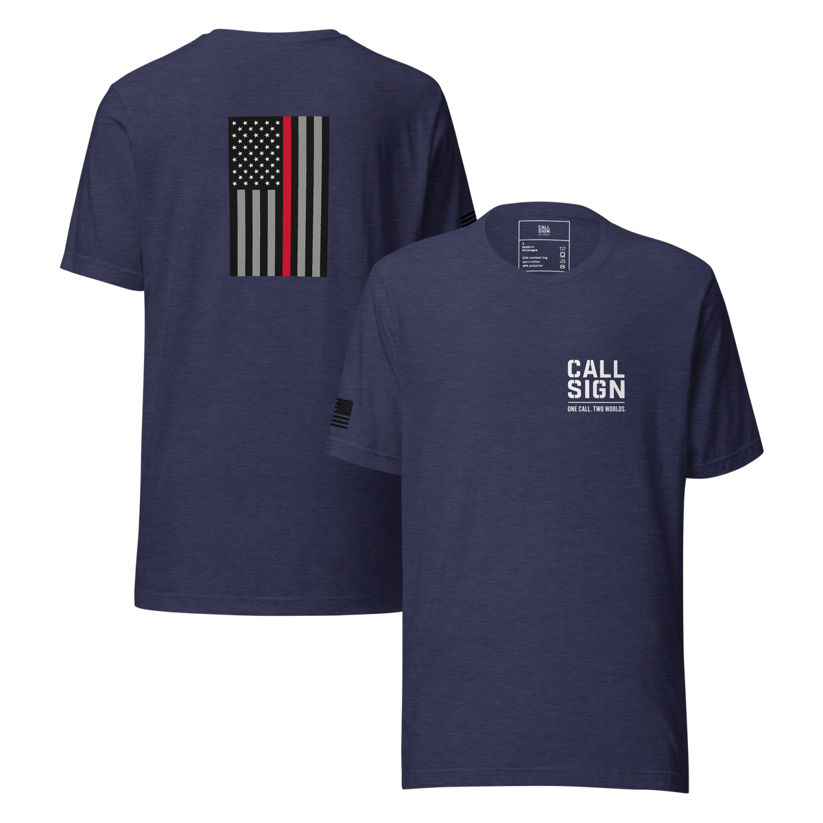 Thin Red Line Flag tee, fire shirt, Call Sign Gear