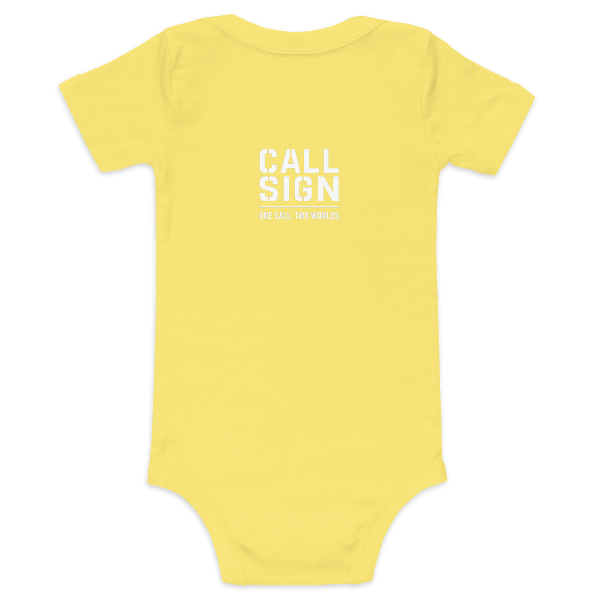 Dispatcher Dad onesie in Yellow, back – Call Sign Gear