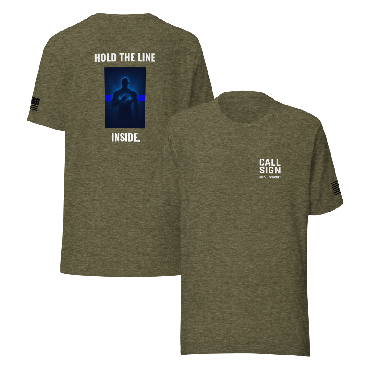Hold the Line Inside tee, law enforcement shirt, Call Sign Gear