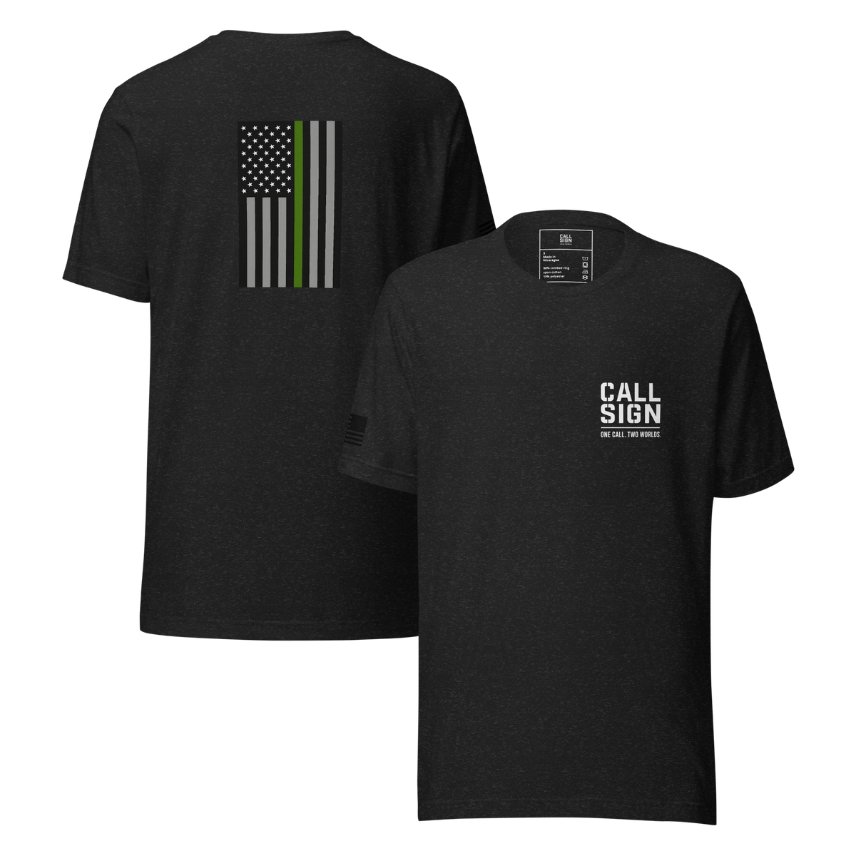 Thin Green Line Flag tee, military shirt, Call Sign Gear