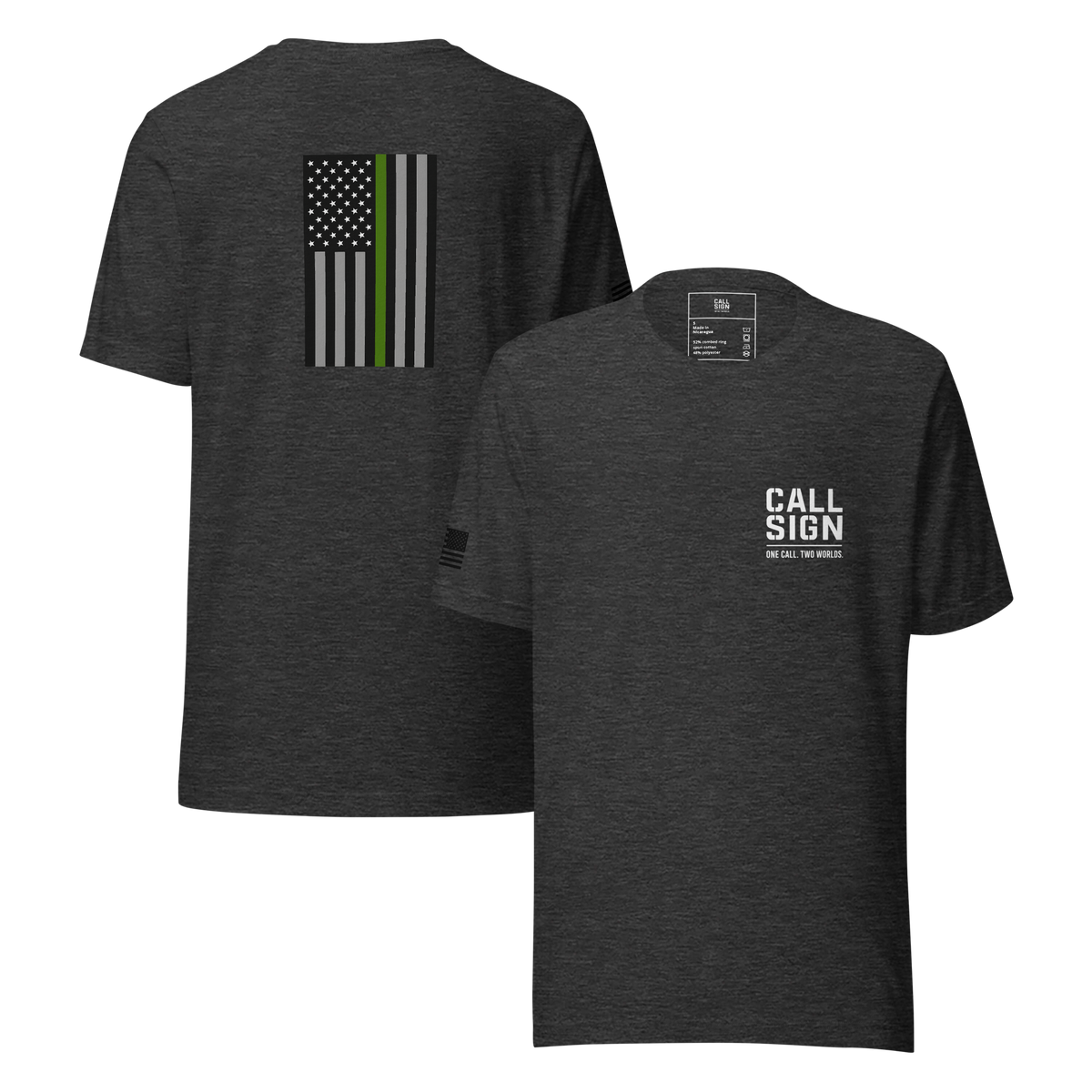 Thin Green Line Flag tee, military shirt, Call Sign Gear