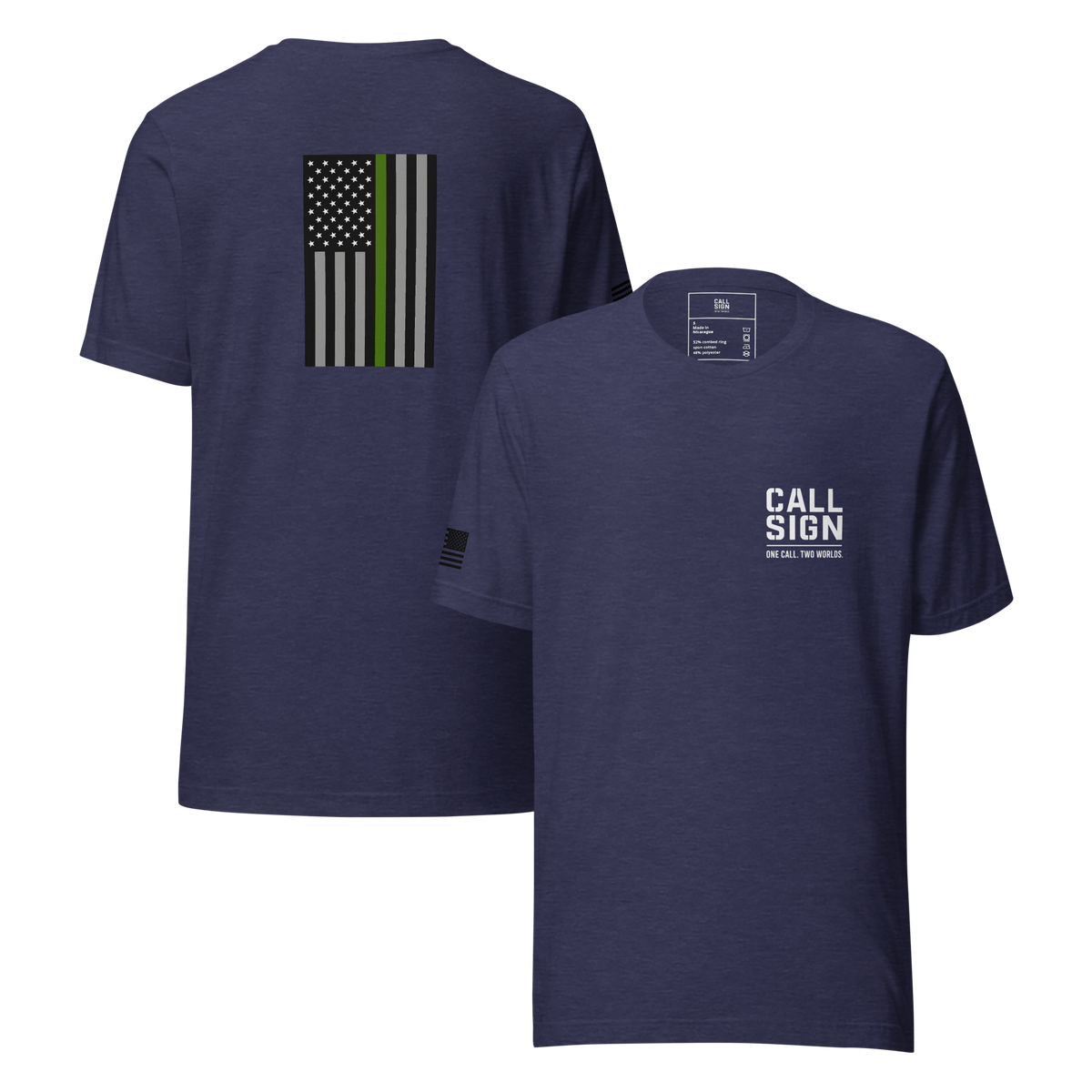 Thin Green Line Flag tee, military shirt, Call Sign Gear