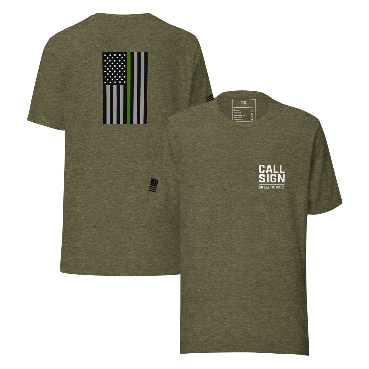 Thin Green Line Flag tee, military shirt, Call Sign Gear