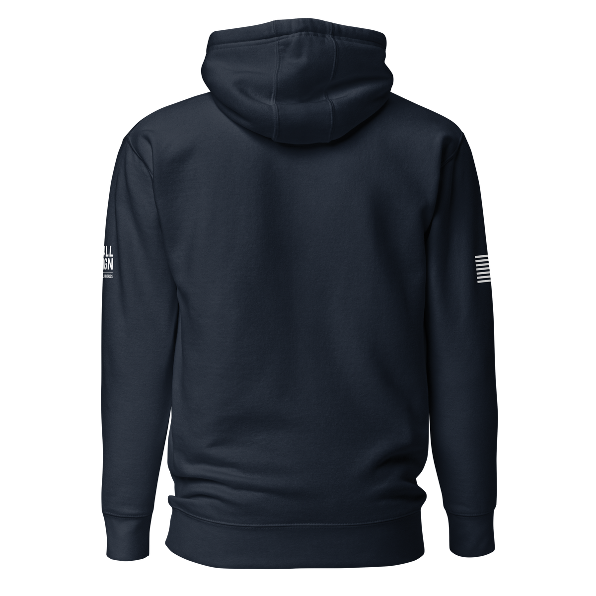 You Call It Trauma hoodie in Navy Blazer, back – Call Sign Gear