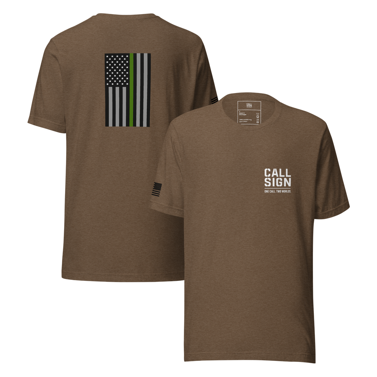 Thin Green Line Flag tee, military shirt, Call Sign Gear