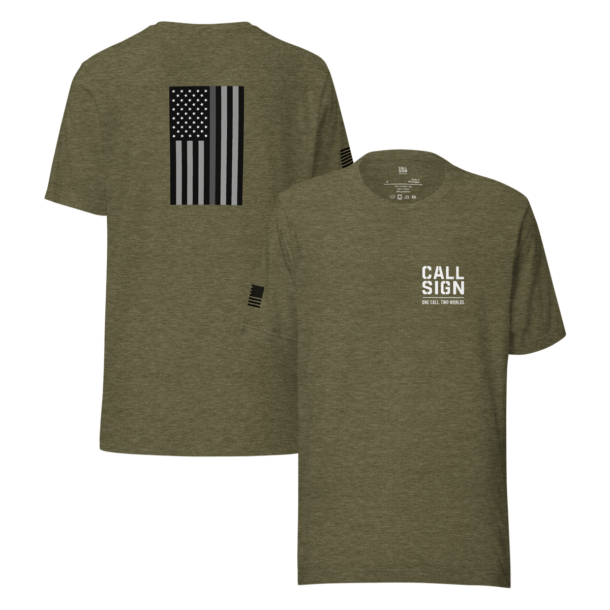 Thin Gray Line Flag tee, corrections shirt, Call Sign Gear